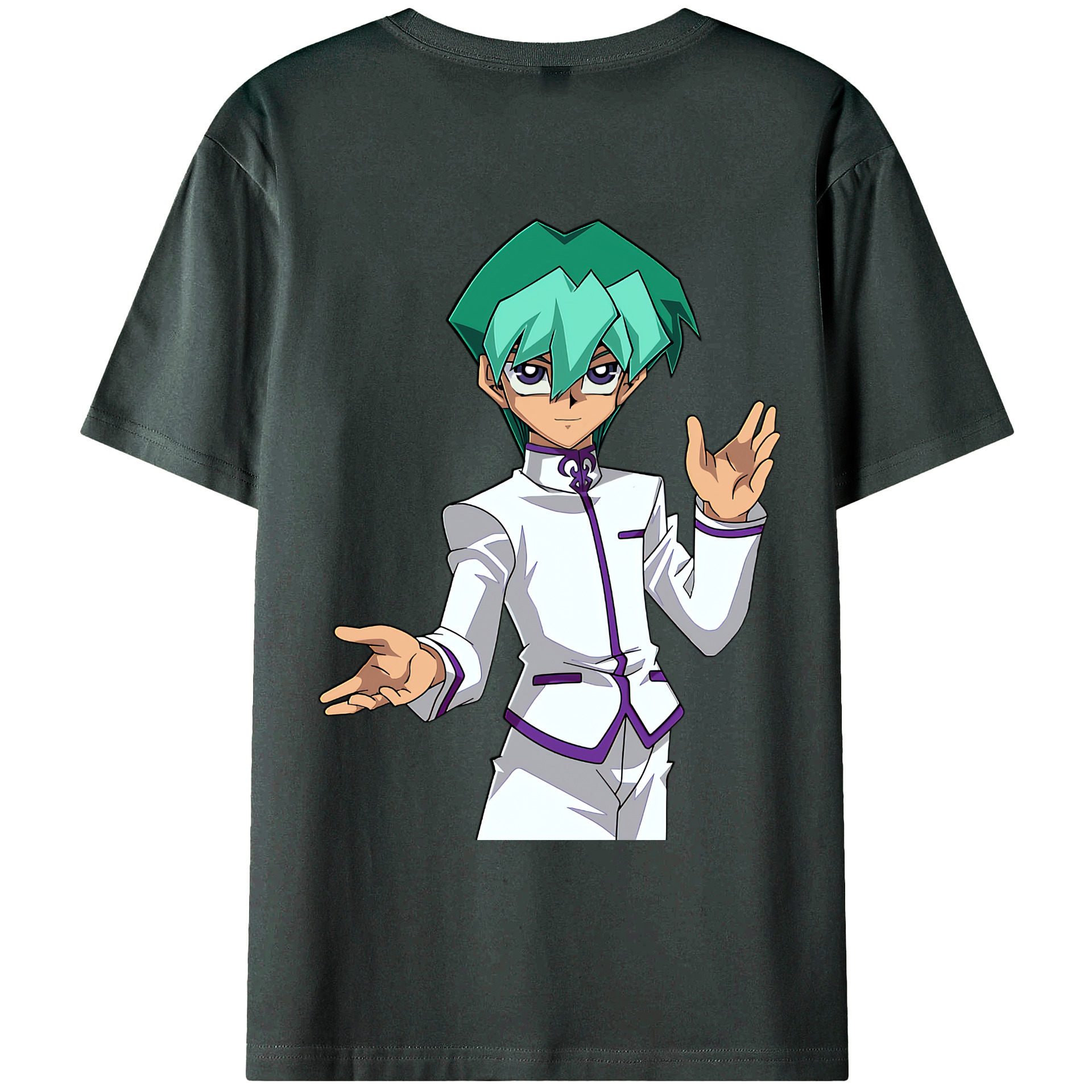 （画像用） 遊☆戯☆王 Yu-Gi-Oh! 綿100％ メンズ半袖Tシャツ（バックプリント） 通気性